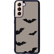 Coque Samsung Galaxy S21 5G - Silicone rigide noir Halloween 2026 Bats