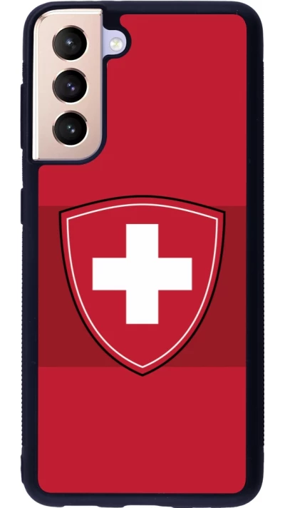 Samsung Galaxy S21 5G Case Hülle - Silikon schwarz Hockey World Championship Ecusson Suisse