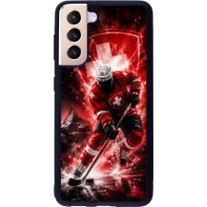 Samsung Galaxy S21 5G Case Hülle - Silikon schwarz Hockey World Championship Player