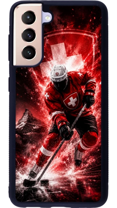 Samsung Galaxy S21 5G Case Hülle - Silikon schwarz Hockey World Championship Player