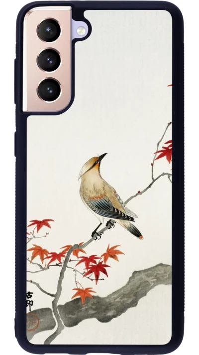 Samsung Galaxy S21 5G Case Hülle - Silikon schwarz Japanese Bird