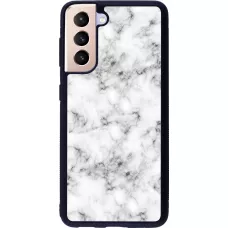 Hülle Samsung Galaxy S21 5G - Silikon schwarz Marble 01