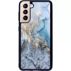 Hülle Samsung Galaxy S21 5G - Silikon schwarz Marble 04