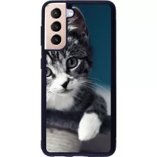 Hülle Samsung Galaxy S21 5G - Silikon schwarz Meow 23