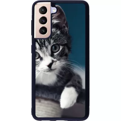 Hülle Samsung Galaxy S21 5G - Silikon schwarz Meow 23