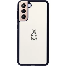 Samsung Galaxy S21 5G Case Hülle - Silikon schwarz Minimal Häschen Süße