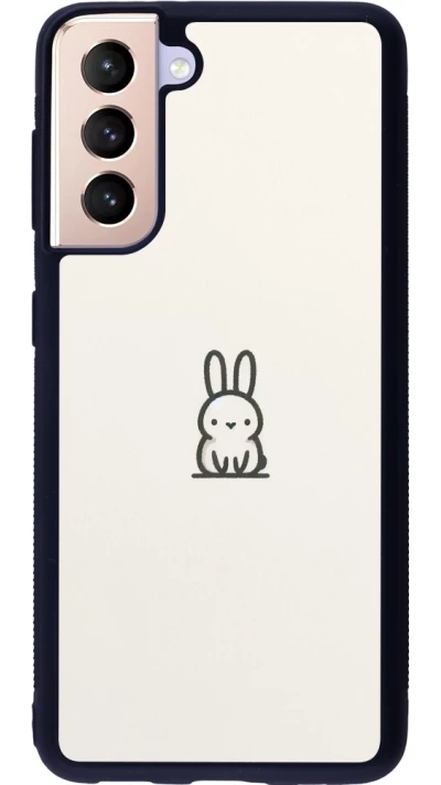 Samsung Galaxy S21 5G Case Hülle - Silikon schwarz Minimal Häschen Süße