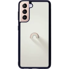 Samsung Galaxy S21 5G Case Hülle - Silikon schwarz Mini Regenbogen Minimal