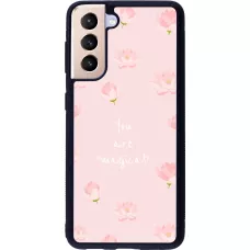 Coque Samsung Galaxy S21 5G - Silicone rigide noir Mom 2023 your are magical
