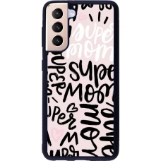 Samsung Galaxy S21 5G Case Hülle - Silikon schwarz Mom 2024 Super mom