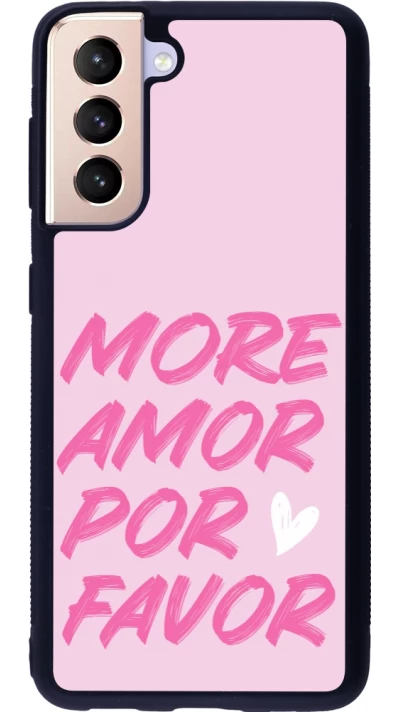 Samsung Galaxy S21 5G Case Hülle - Silikon schwarz More amor porfavor