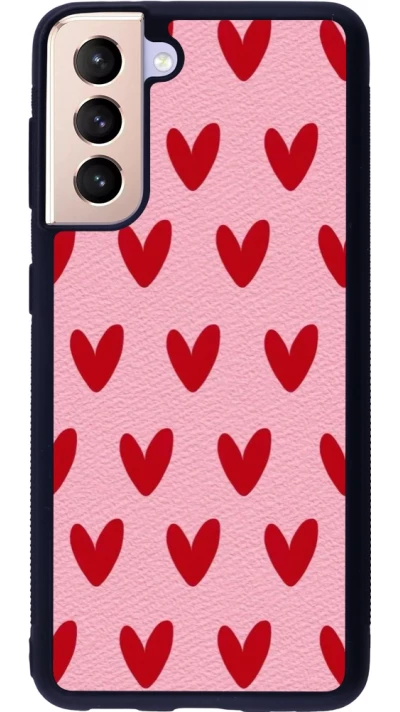 Samsung Galaxy S21 5G Case Hülle - Silikon schwarz Saint Valentines Day 26 Pattern heart