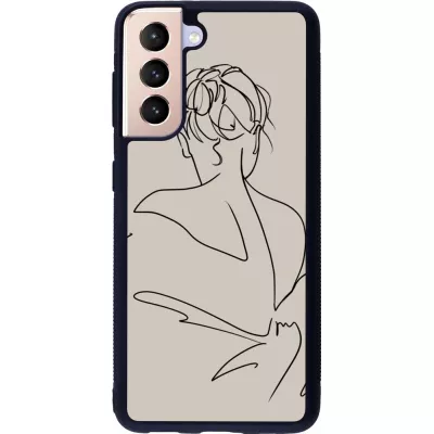 Coque Samsung Galaxy S21 5G - Silicone rigide noir Salnikova 05