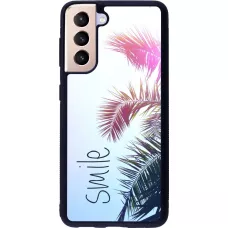 Hülle Samsung Galaxy S21 5G - Silikon schwarz Smile 05