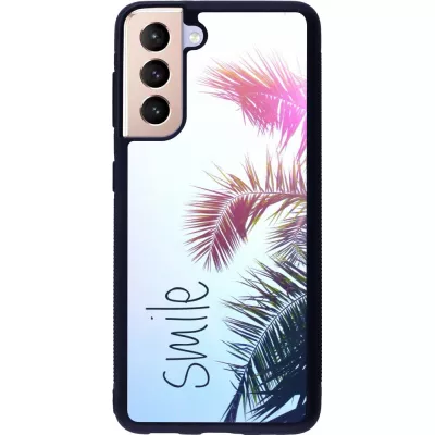 Hülle Samsung Galaxy S21 5G - Silikon schwarz Smile 05