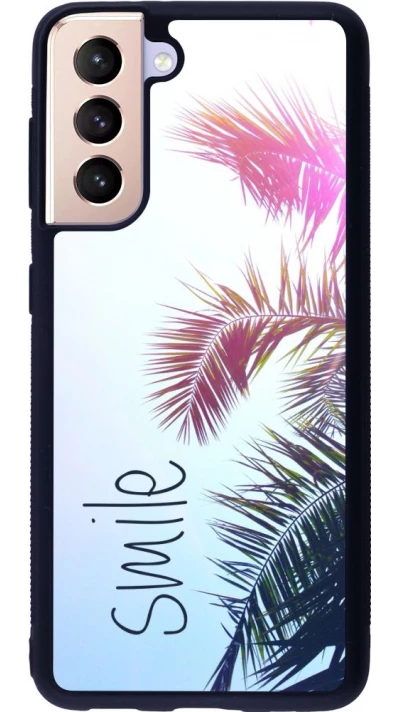 Coque Samsung Galaxy S21 5G - Silicone rigide noir Smile 05