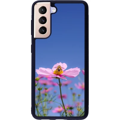 Coque Samsung Galaxy S21 5G - Silicone rigide noir Bee on a flower Spring 2026