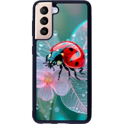 Coque Samsung Galaxy S21 5G - Silicone rigide noir Ladybird in bloom Spring 2026