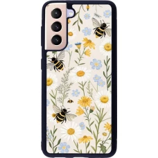 Samsung Galaxy S21 5G Case Hülle - Silikon schwarz Pattern bees Spring 2026