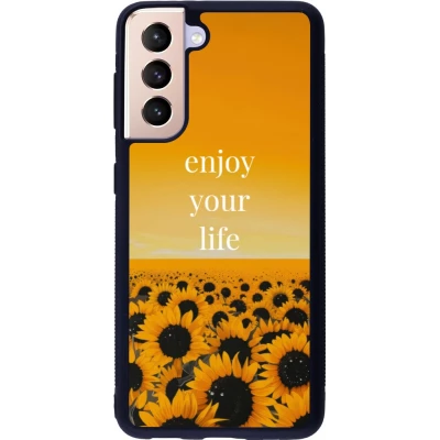 Samsung Galaxy S21 5G Case Hülle - Silikon schwarz Summer 2026 Enjoy your life