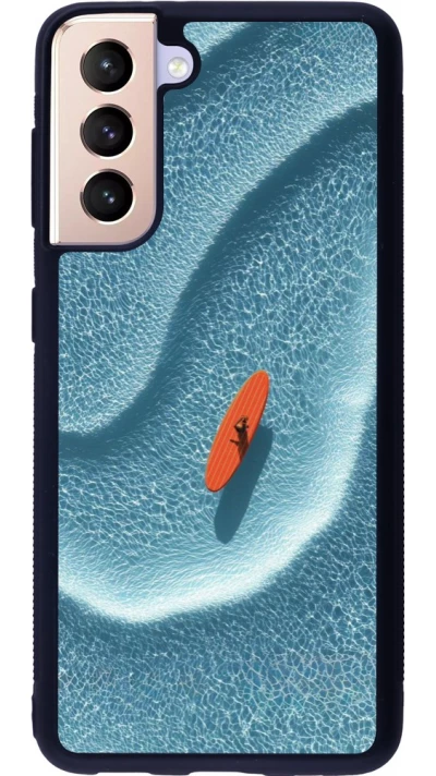 Samsung Galaxy S21 5G Case Hülle - Silikon schwarz Orange surf Summer 2026