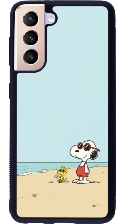 Samsung Galaxy S21 5G Case Hülle - Silikon schwarz Snoopy on the beach Summer 2026