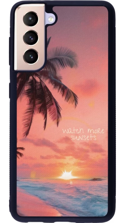 Samsung Galaxy S21 5G Case Hülle - Silikon schwarz Watch more sunsets Summer 2026
