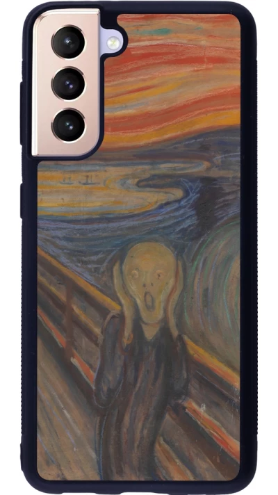 Coque Samsung Galaxy S21 5G - Silicone rigide noir Tableau art - Le Cri - Edvard Munch