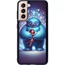 Samsung Galaxy S21 5G Case Hülle - Silikon schwarz Valentin 2024 Flauschige Liebe