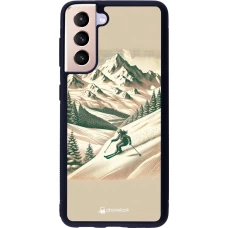 Samsung Galaxy S21 5G Case Hülle - Silikon schwarz Vintage Skiberg