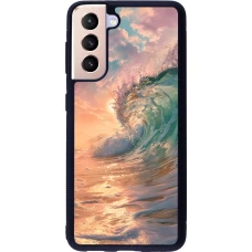 Samsung Galaxy S21 5G Case Hülle - Silikon schwarz Wave Sunset