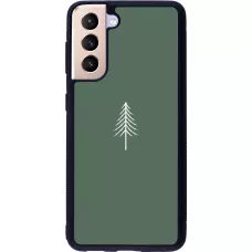 Coque Samsung Galaxy S21 5G - Silicone rigide noir Christmas 22 minimalist tree