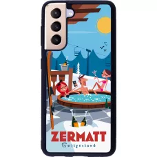 Samsung Galaxy S21 5G Case Hülle - Silikon schwarz Zermatt Mountain Jacuzzi