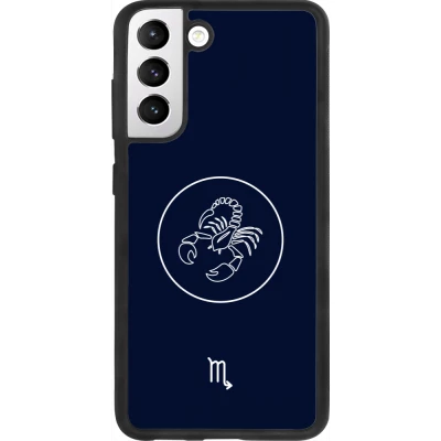 Coque Samsung Galaxy S21 FE 5G - Silicone rigide noir Astrologie Scorpion
