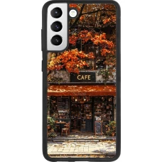 Coque Samsung Galaxy S21 FE 5G - Silicone rigide noir Autumn 25 Coffee shop
