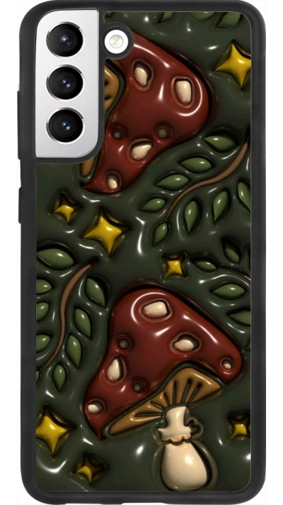 Coque Samsung Galaxy S21 FE 5G - Silicone rigide noir Autumn 26 3D mushrooms