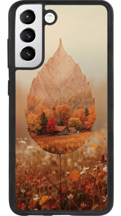 Coque Samsung Galaxy S21 FE 5G - Silicone rigide noir Autumn 26 Autumn leaf