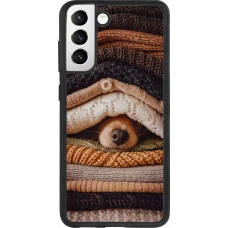 Samsung Galaxy S21 FE 5G Case Hülle - Silikon schwarz Autumn 26 Dog under the covers