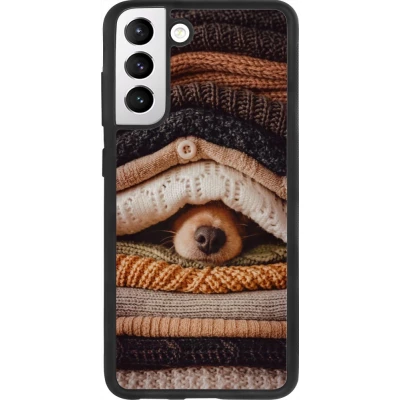 Samsung Galaxy S21 FE 5G Case Hülle - Silikon schwarz Autumn 26 Dog under the covers