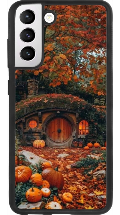 Coque Samsung Galaxy S21 FE 5G - Silicone rigide noir Autumn 26 Hobbit house