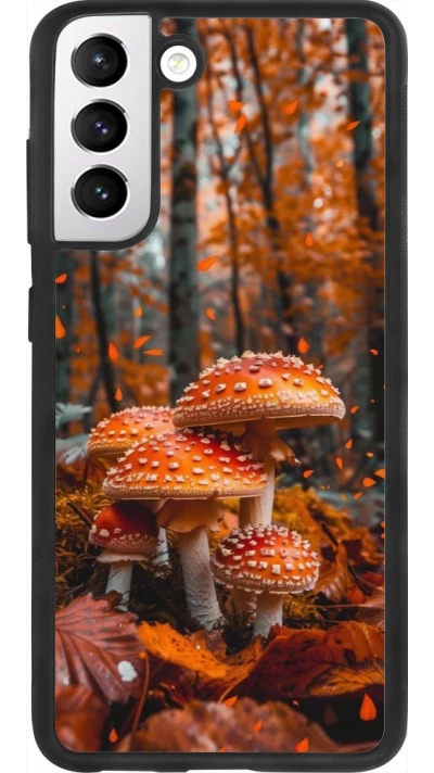 Coque Samsung Galaxy S21 FE 5G - Silicone rigide noir Autumn 26 Mushrooms in the woods