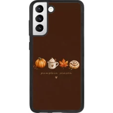 Coque Samsung Galaxy S21 FE 5G - Silicone rigide noir Autumn 26 Pumpkin season