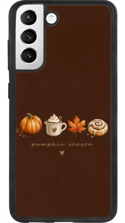 Coque Samsung Galaxy S21 FE 5G - Silicone rigide noir Autumn 26 Pumpkin season