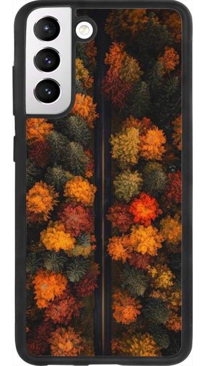 Coque Samsung Galaxy S21 FE 5G - Silicone rigide noir Autumn 26 Road in autumn