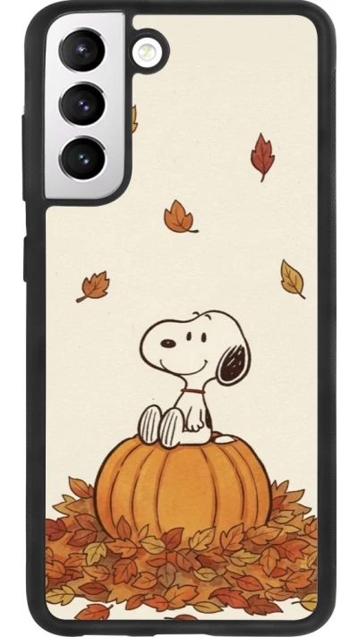 Coque Samsung Galaxy S21 FE 5G - Silicone rigide noir Autumn 26 Snoopy autumn