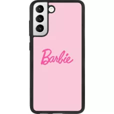 Samsung Galaxy S21 FE 5G Case Hülle - Silikon schwarz Barbie Text