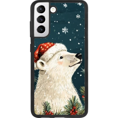 Coque Samsung Galaxy S21 FE 5G - Silicone rigide noir Christmas 25 Bear