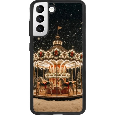 Samsung Galaxy S21 FE 5G Case Hülle - Silikon schwarz Christmas 25 Carousel