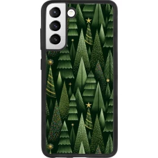 Coque Samsung Galaxy S21 FE 5G - Silicone rigide noir Christmas 25 Pattern Xmas Tree