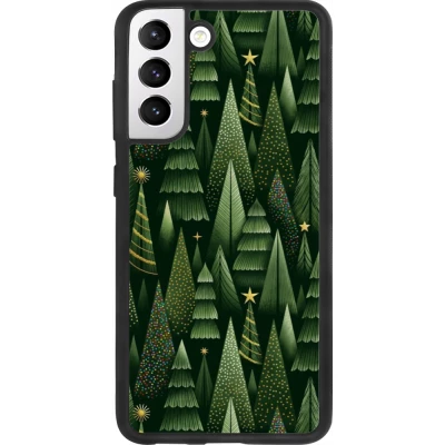 Samsung Galaxy S21 FE 5G Case Hülle - Silikon schwarz Christmas 25 Pattern Xmas Tree